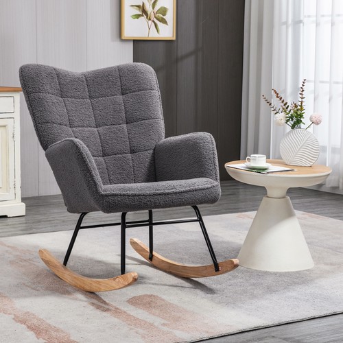 Berber fleece nursery glider - nursery,
