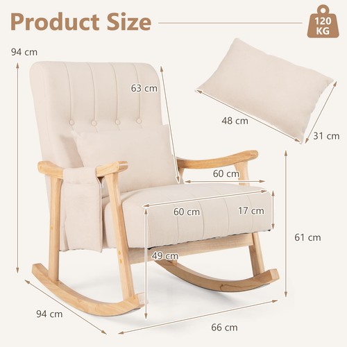 Backrest nursery rocking chair - backrest,