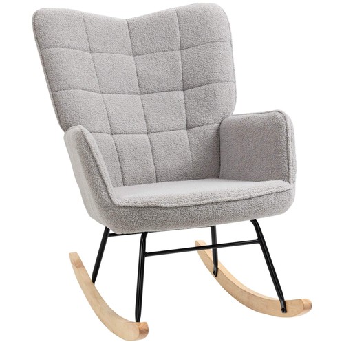 Berber fleece nursery glider - berber,