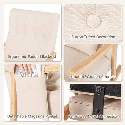 Glider rocker high backrest - w/high,