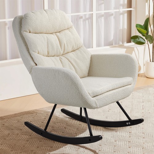 White nursery rocking - rocking, chair